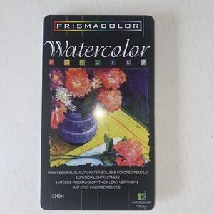 Prismacolor Vintage Watercolor Pencils Set W/Tin - 12 CT Colors Unopened